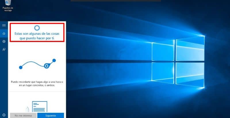 Attiva le impostazioni di Cortana