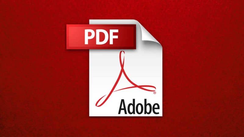 Sfondo rosso logo PDF