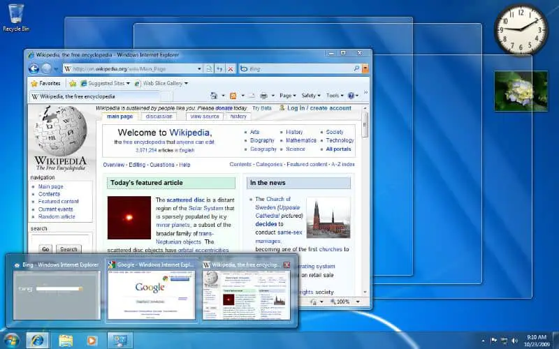 Windows 7 finestre
