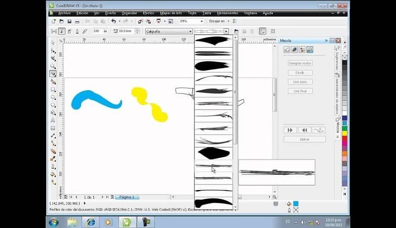 Aggiungi percorso con i supporti artistici di Corel Draw