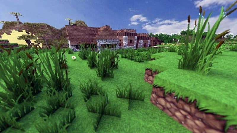 Gli abitanti del villaggio commerciano mele a Minecraft