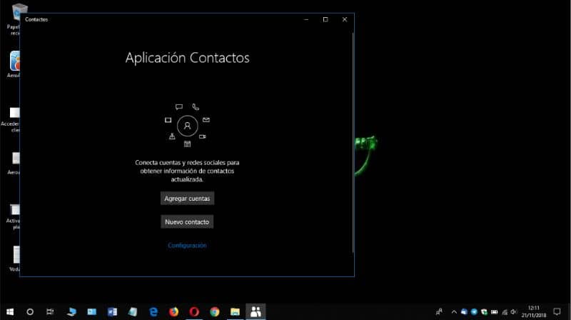 App contatti di Windows 10