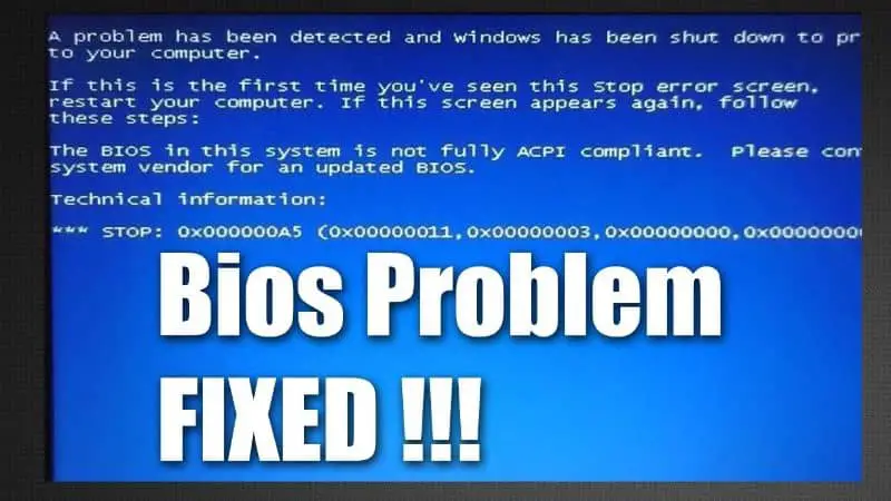 Problemi con la schermata blu nel BIOS