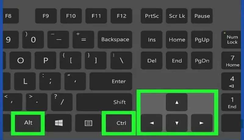 Cambia l'orientamento dello schermo con la tastiera