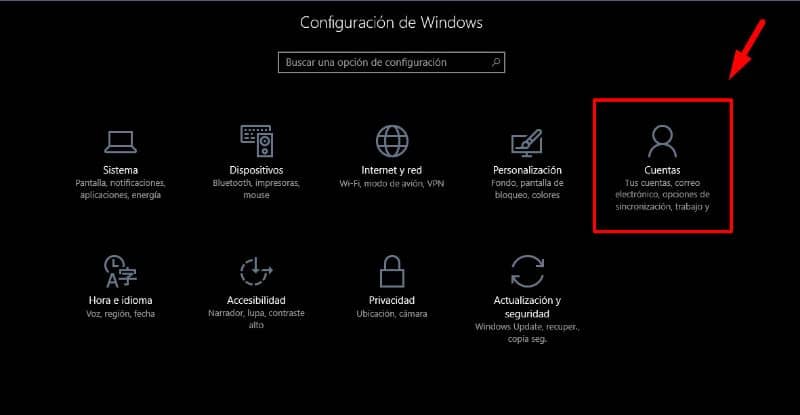 Configurazione di Windows, account