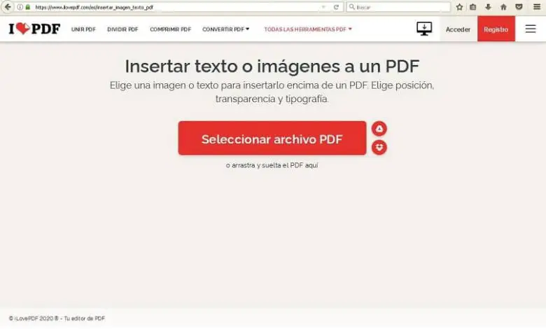 inserisci testo in PDF