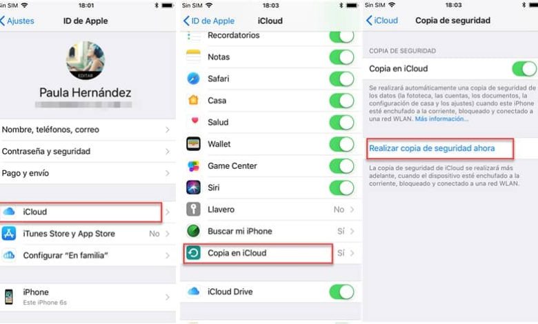 Backup su iCloud