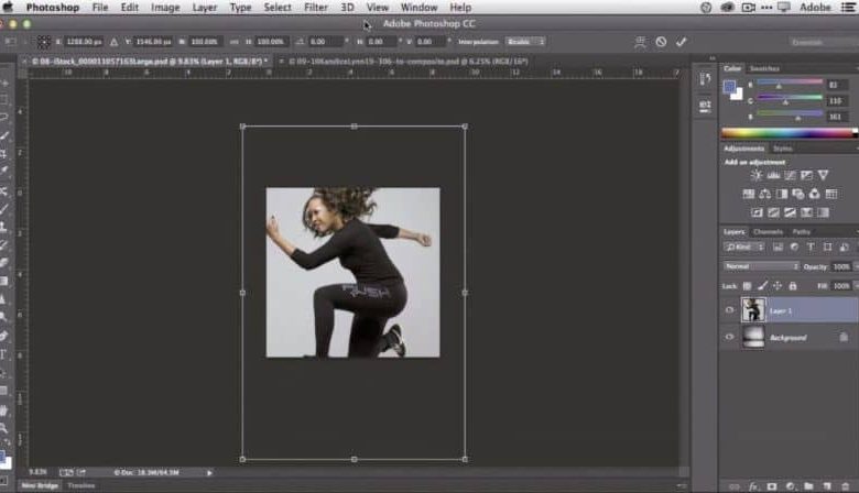 Nuova persona di livello che salta Adobe Photoshop