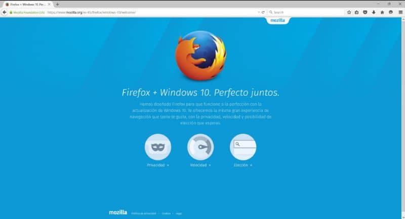 Firefox su Windows 10