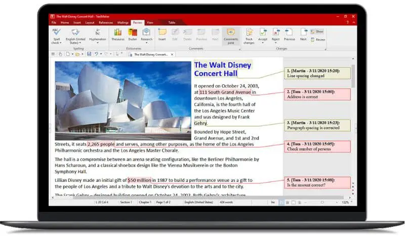 FreeOffice sullo schermo del laptop con editor di testo
