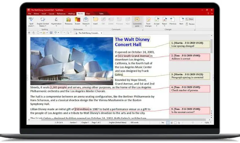 FreeOffice sullo schermo del laptop con editor di testo