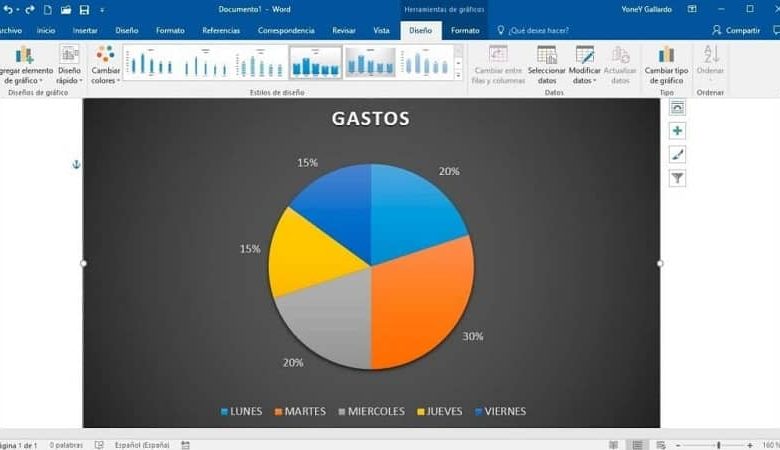 Crea una parola grafica rotonda