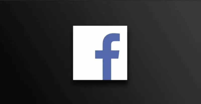Sfondo nero logo Facebook