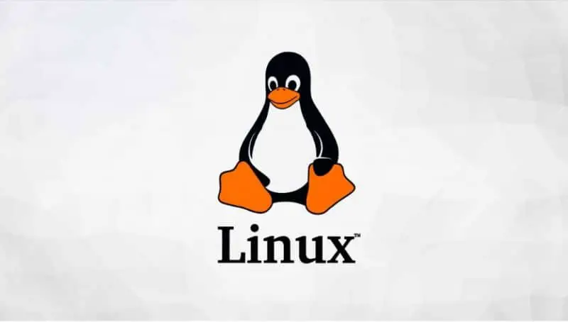 Logo Linux, sfondo grigio