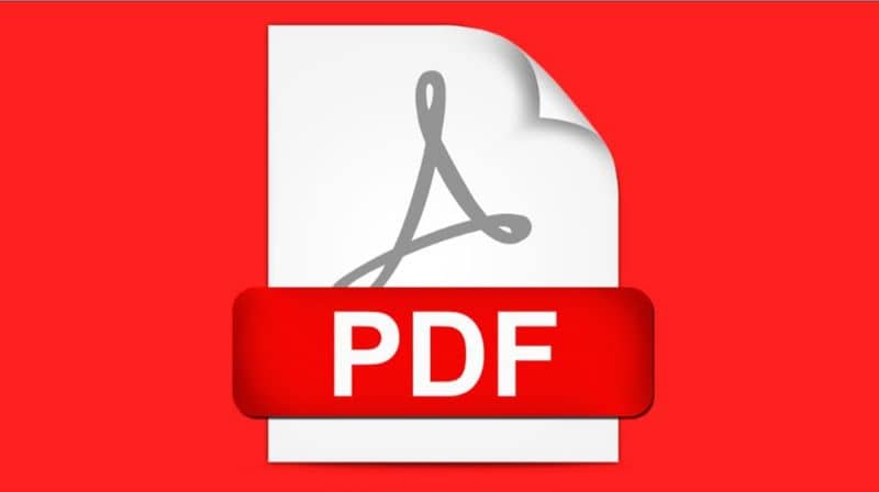 Sfondo rosso logo PDF