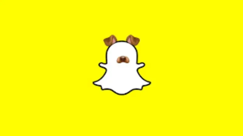 Logo Snapchat con sfondo giallo del filtro