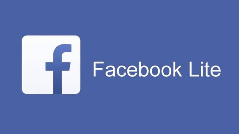 nome e logo facebook lite su sfondo blu