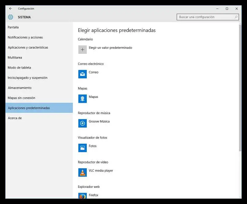 gestione delle applicazioni predefinite in Windows 10