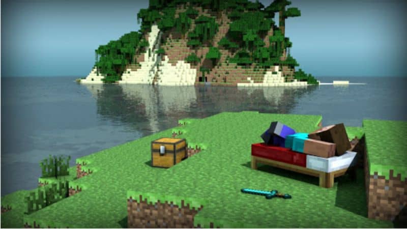 Minecraft, isola