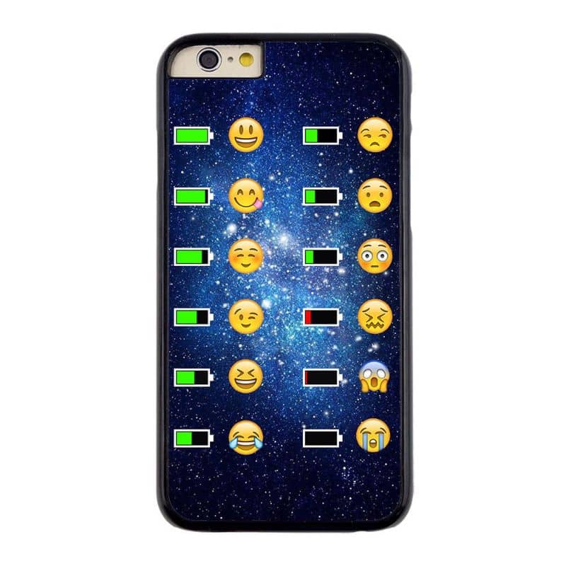 Emoji batteria su cellulare nero