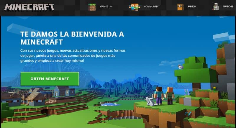 Sito web di Minecraft