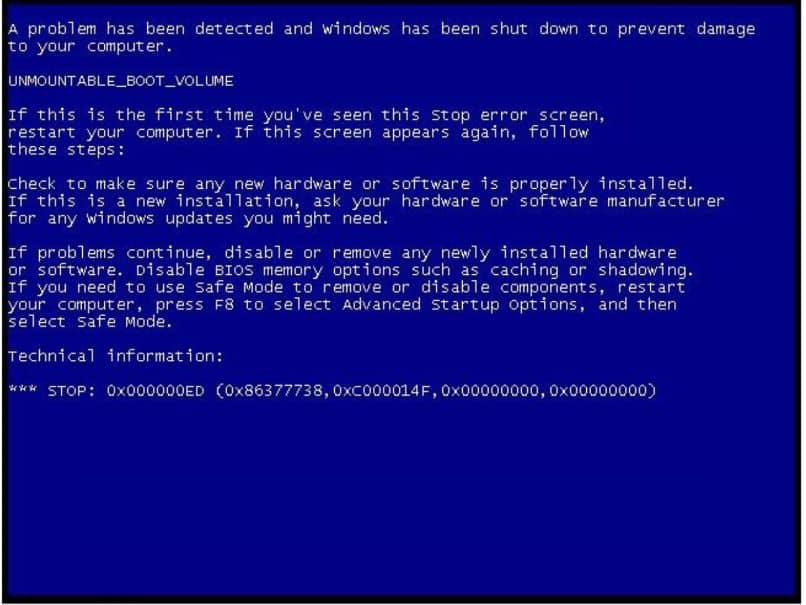Schermata blu di Windows 7