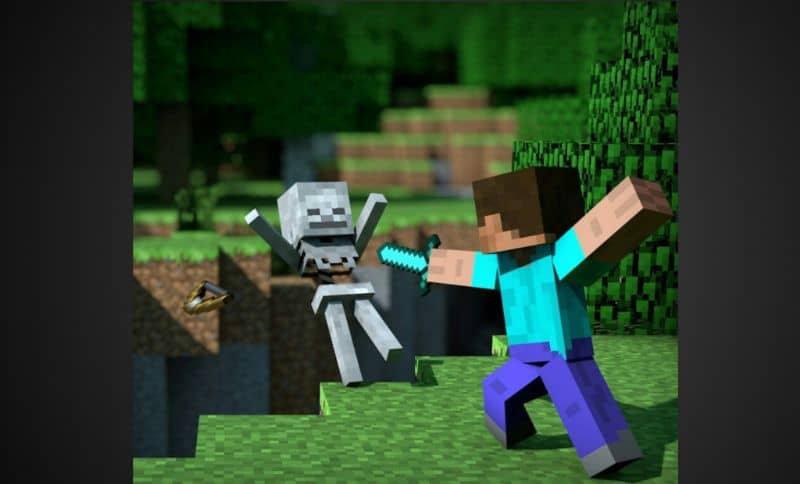 Combattimento del personaggio di Minecraft