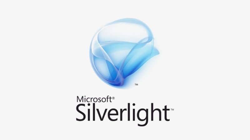 Sfondo bianco logo microsoft Silverlight 