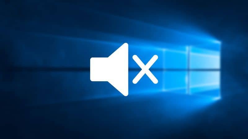 Audio disattivato con lo sfondo di Windows 10