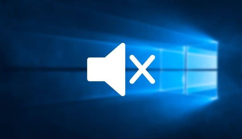 Audio disattivato con lo sfondo di Windows 10