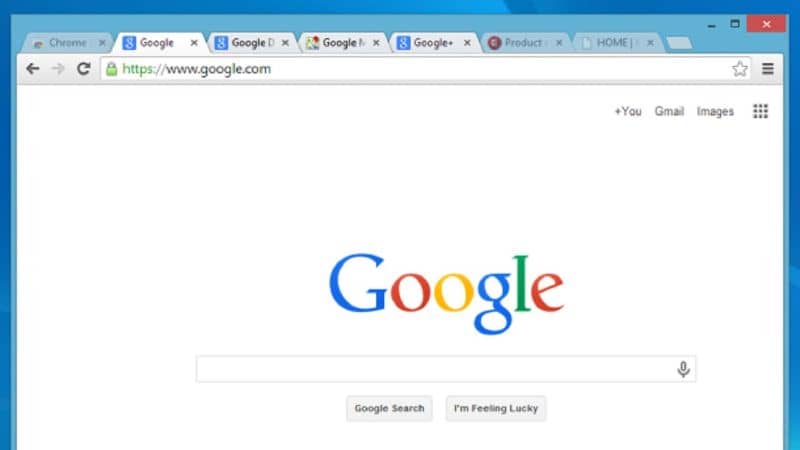 Sfondo bianco delle finestre del browser di Google