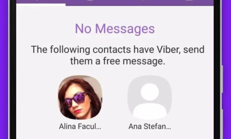 Accesso a Viber su cellulare con sfondo viola