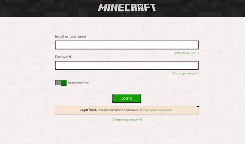 Accedi all'account Minecraft