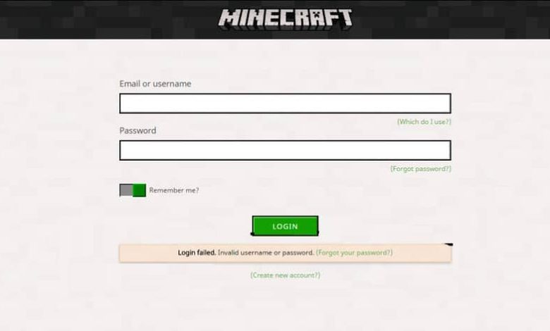 Accedi all'account Minecraft