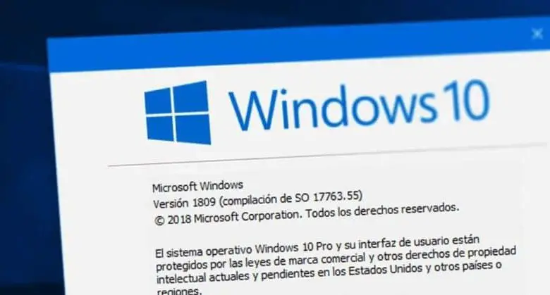 Finestra informativa Windows 10