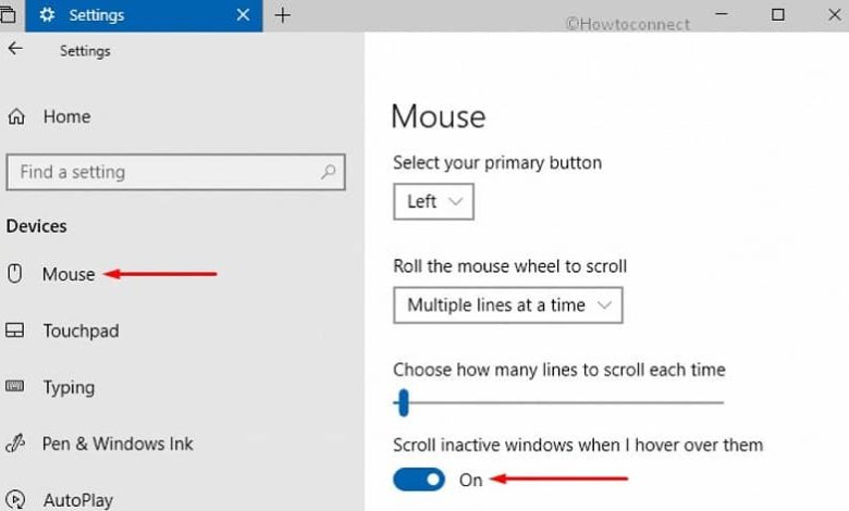 Attiva il touchpad di scorrimento in Windows 10