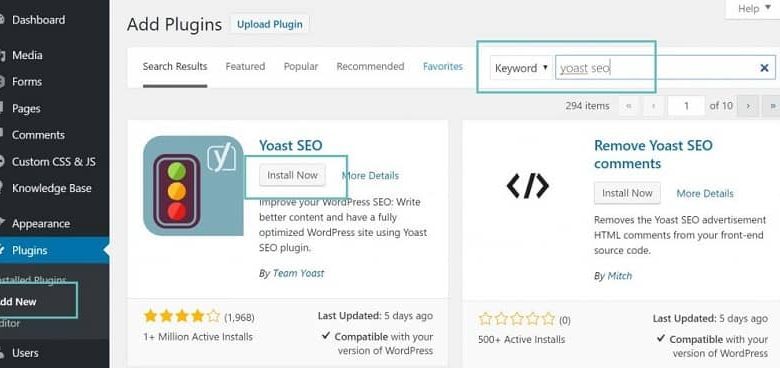 aggiungi plugin wordpress