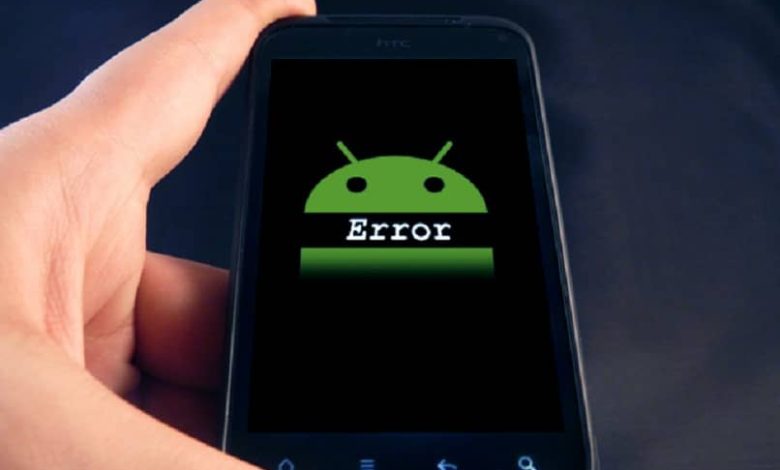 logo Android con errore