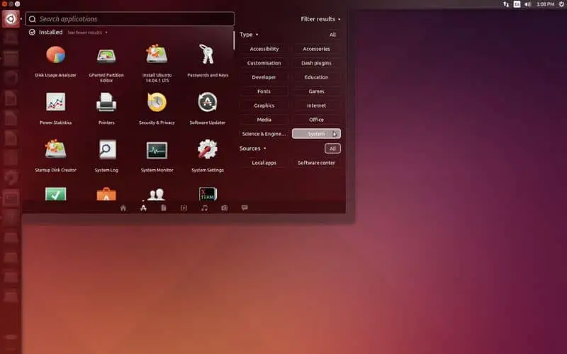 Aspetto del Mac in Ubuntu