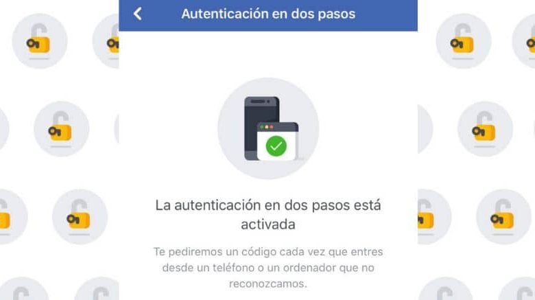 autenticazione due passaggi facebook cellulare lucchetti sfondo bianco