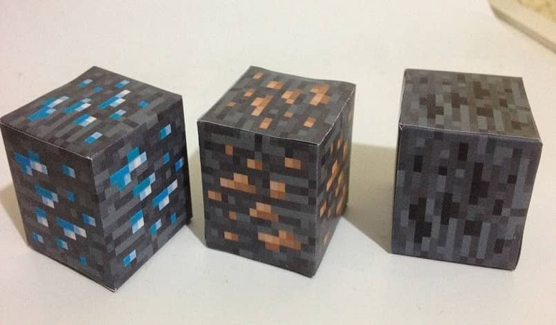 blocchi di materiale minecraft