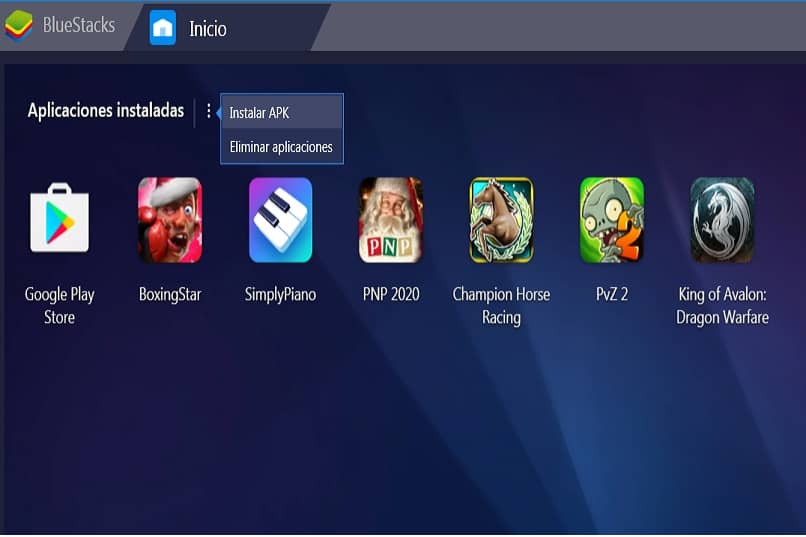 vista strumenti per installare apk da bluestacks