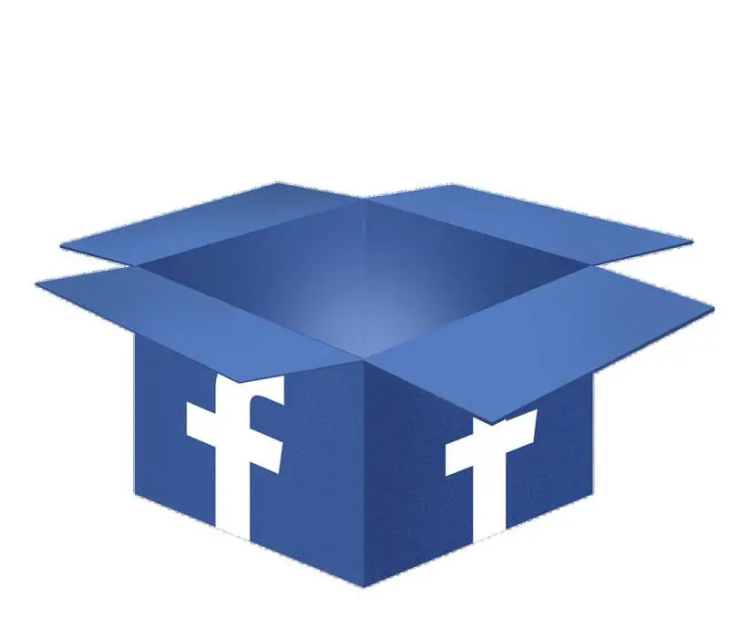 Logo di Facebook su una scatola