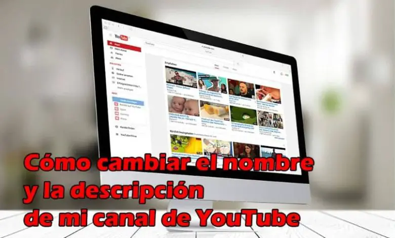 cambia nome e descrizione youtube