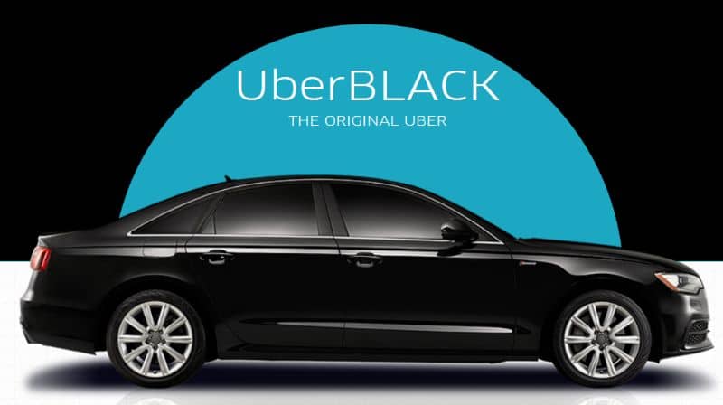 Auto nera di lusso Uber