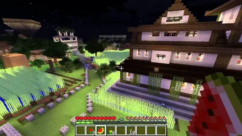 crea una città in Minecraft