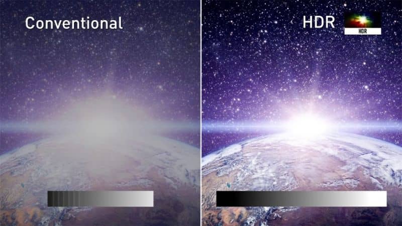 differenza tra foto convenzionale e foto HDR della terra