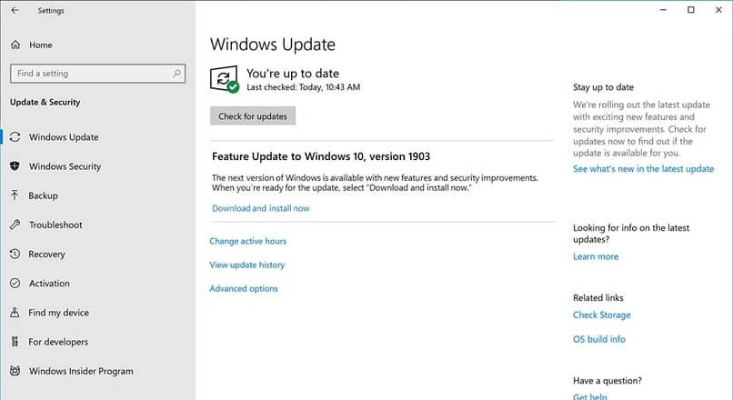 impostazioni di aggiornamento di Windows