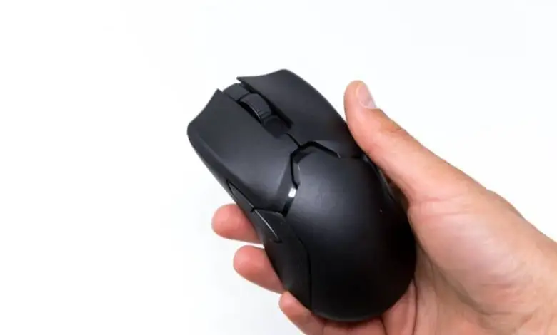 mano che tiene il mouse del mouse