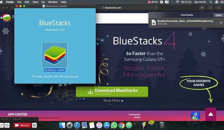 scarica e installa BlueStacks per PC